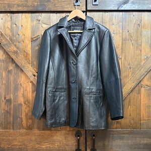 Avenue Black Leather Collection Jacket